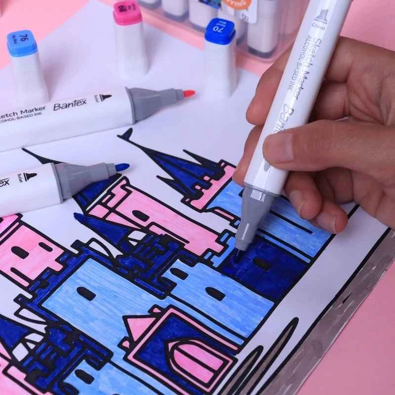 Bantex Sketch Marker BK2001 Spidol Sketsa Desain Dual Tip